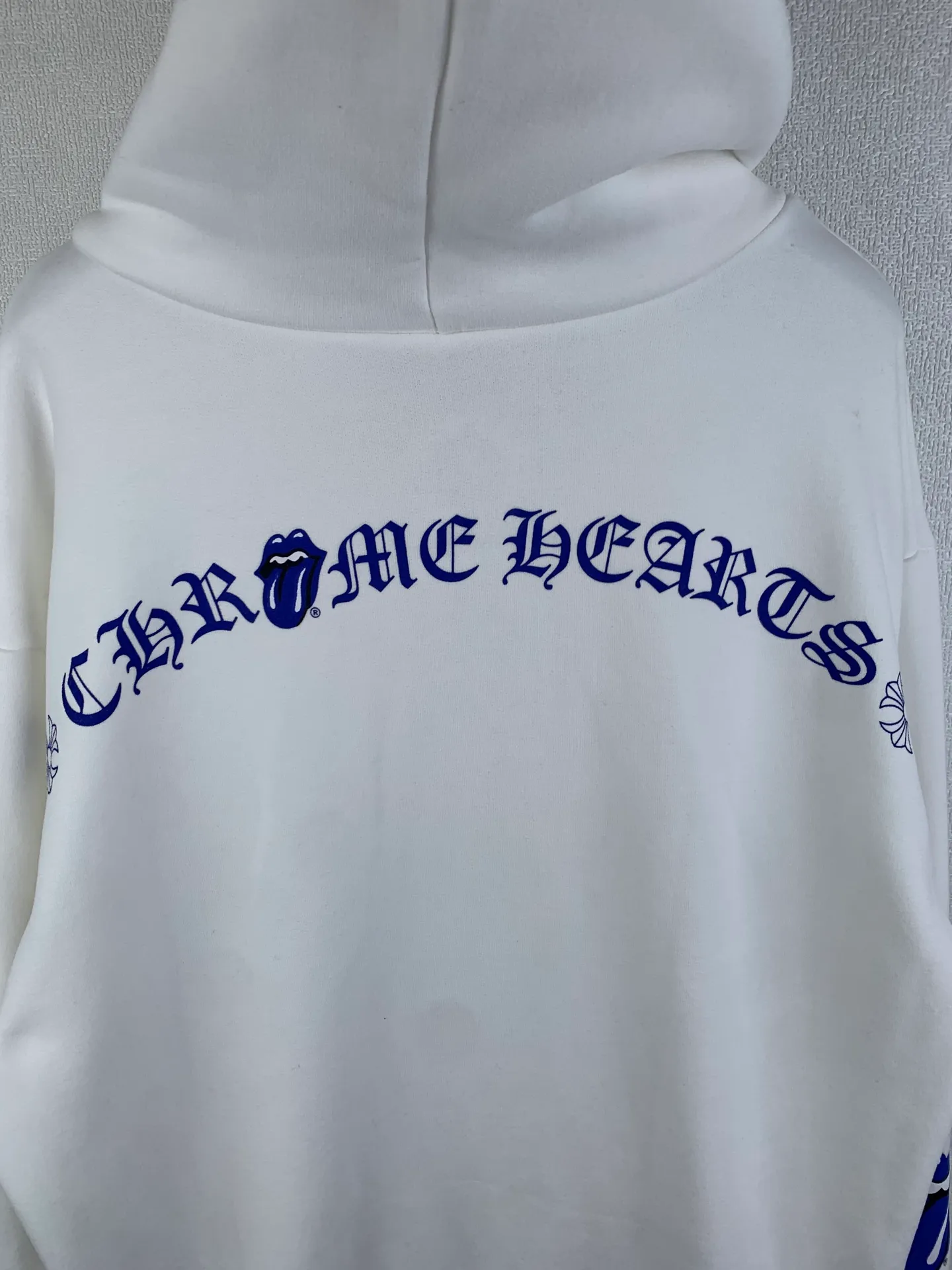 P470 Chrome Hearts hooded glue-printed sweatshirt jacket 380g cotton fleece sweatshirt material, 420g 1*1 matching high-end fashion brand rib fabric fermentation washing, glue printing, customized 1:1 hood rope, customized 1:1 zipper, customized 1:1 trademark, loose fit Size: S M L XL